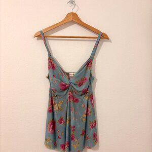 Sweet Pea Mesh Floral Tank Top